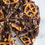 Best Pretzel Peanut Butter Stuffed Chocolate Bark. recipe image
