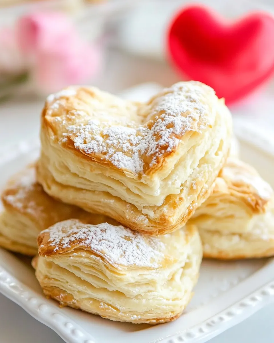 Homemade Puff Pastry Hearts photo