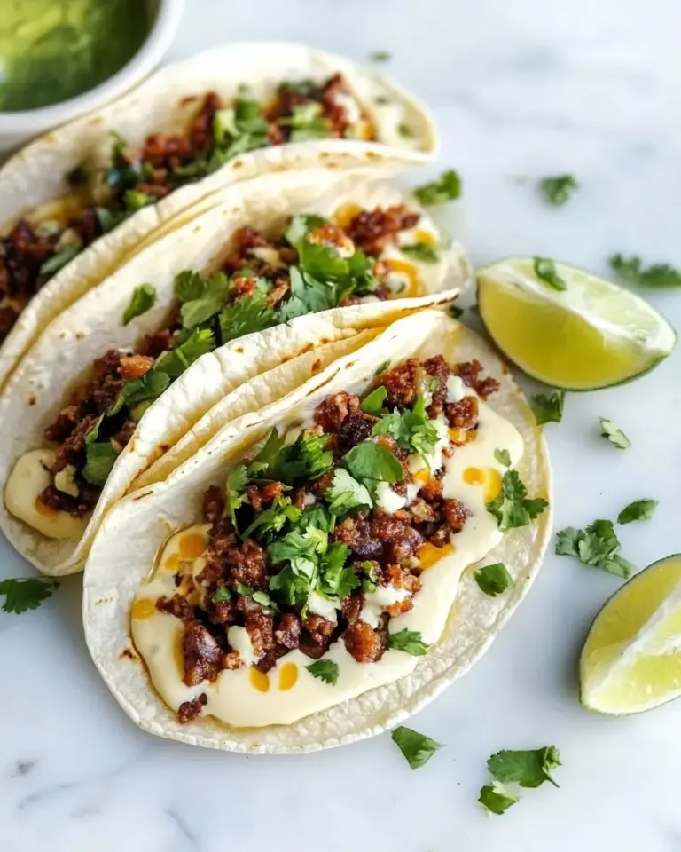 Homemade Queso Fundido Tacos. recipe photo