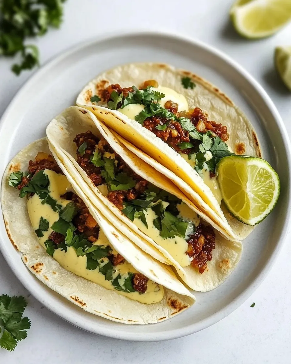 Delicious Queso Fundido Tacos. picture