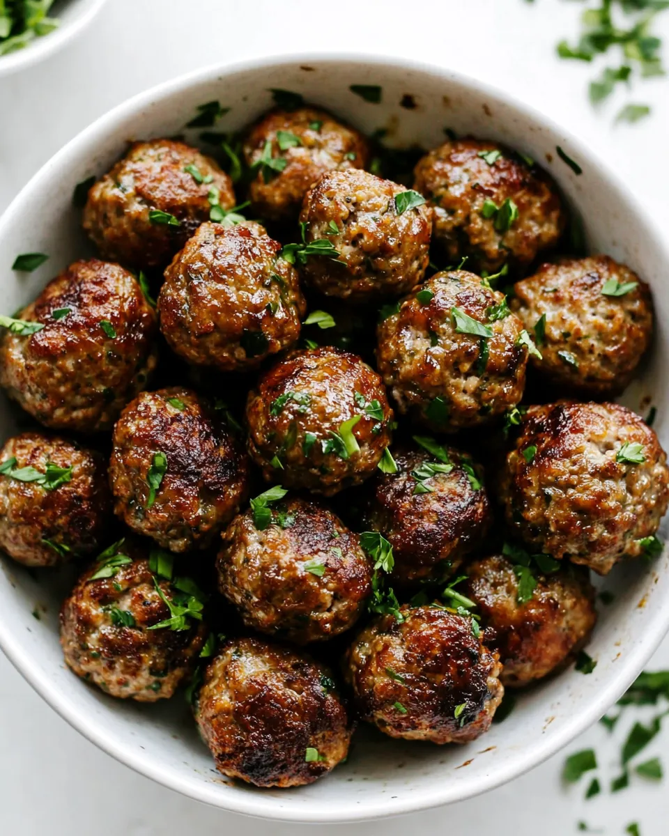 Savory Quick and Easy Air Fryer Meatballs recipe photo