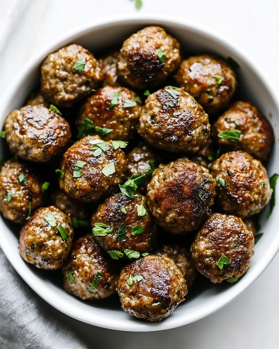 Healthy Quick and Easy Air Fryer Meatballs shot