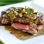 Homemade Quick and Easy Broiled Steak With Mustard Sauce photo