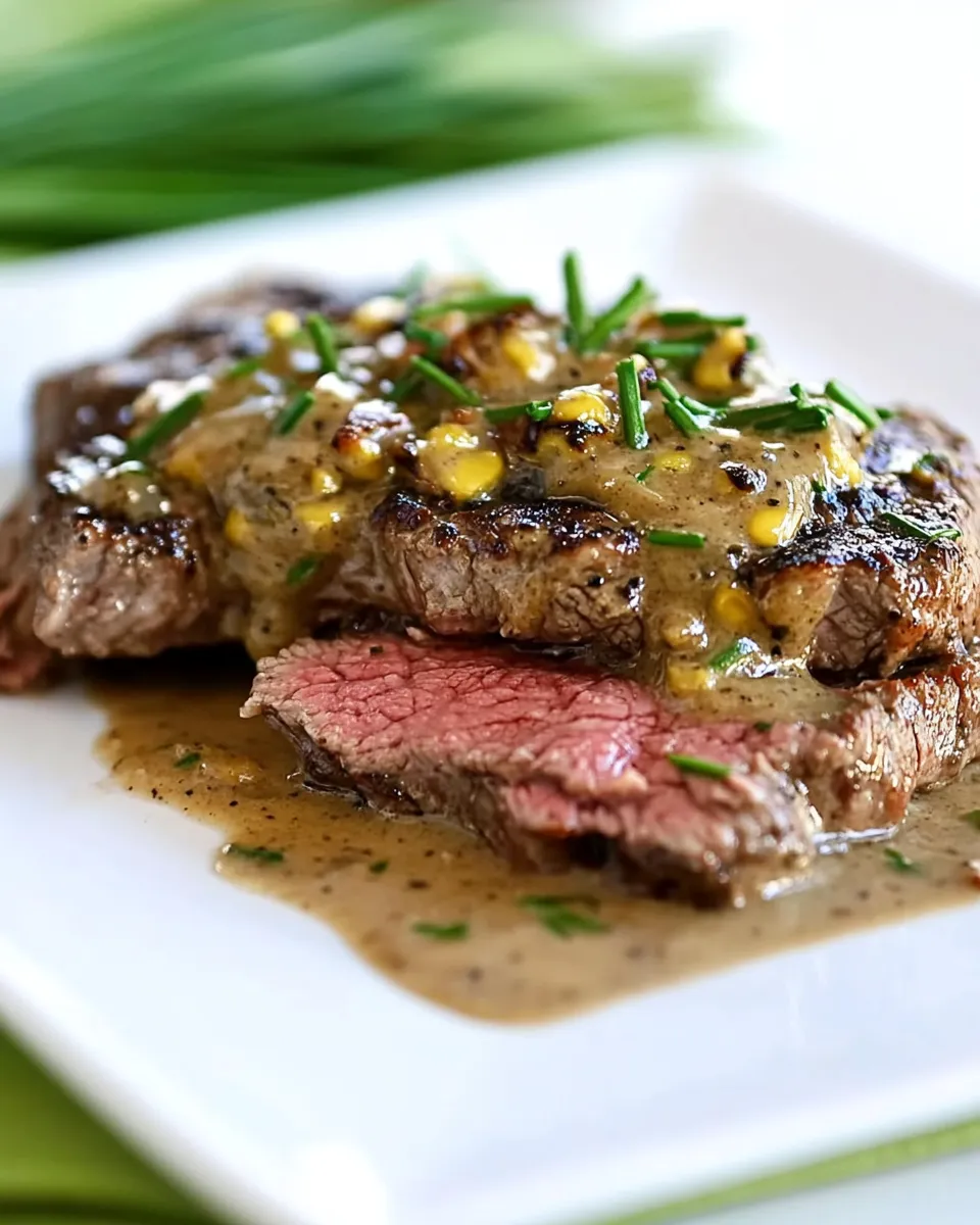 Homemade Quick and Easy Broiled Steak With Mustard Sauce photo