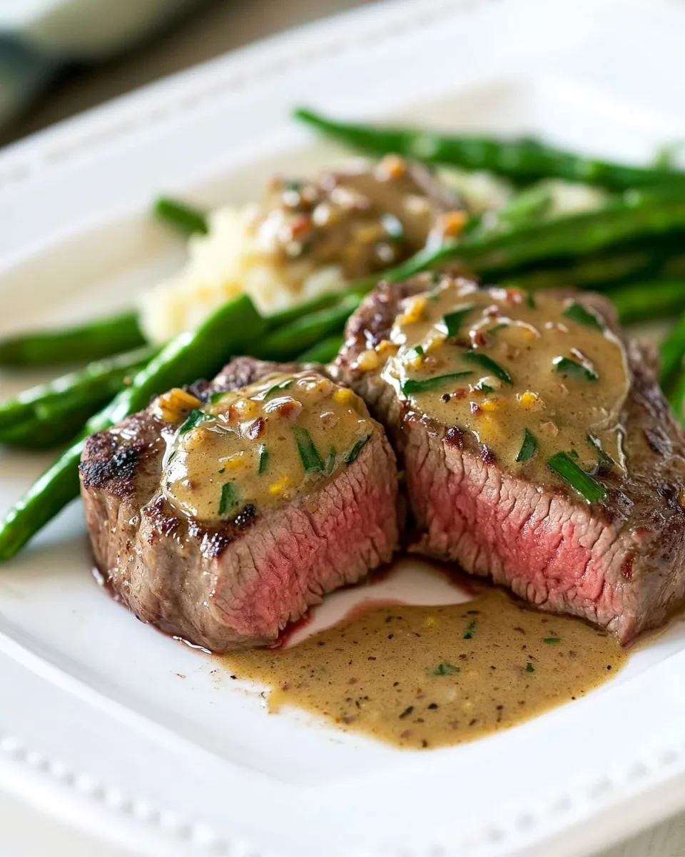 Classic Quick and Easy Broiled Steak With Mustard Sauce image