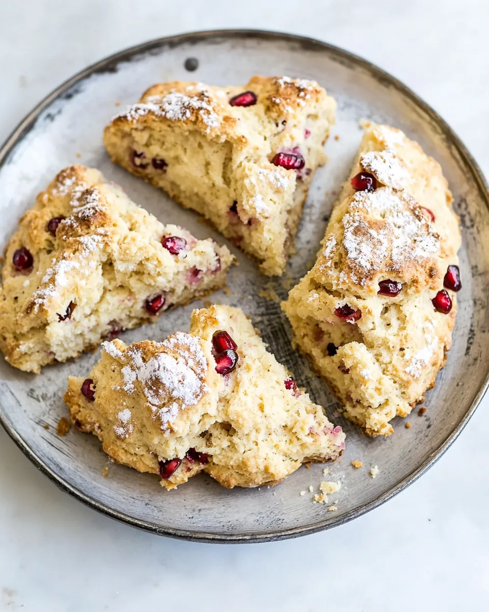Homemade Quick and easy pomegranate scones photo