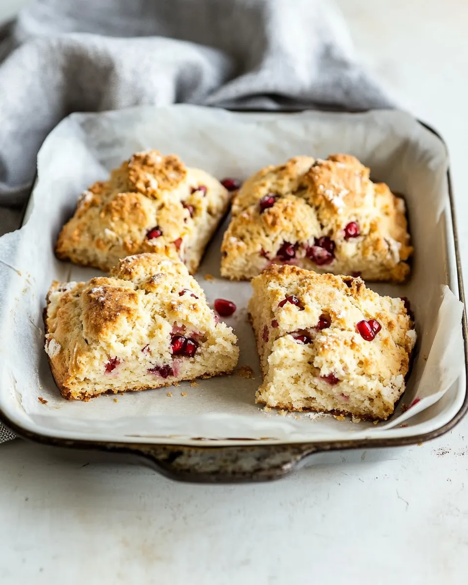 Easy Quick and easy pomegranate scones shot