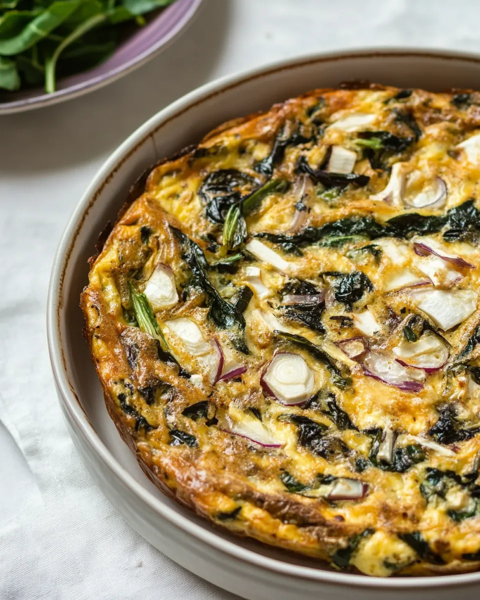 Quick Quinoa Chard Frittata with Balsamic Onions dish photo