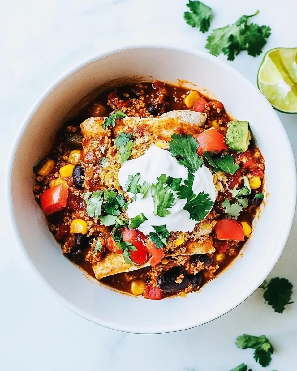 Quick Quinoa Enchilada Crockpot shot