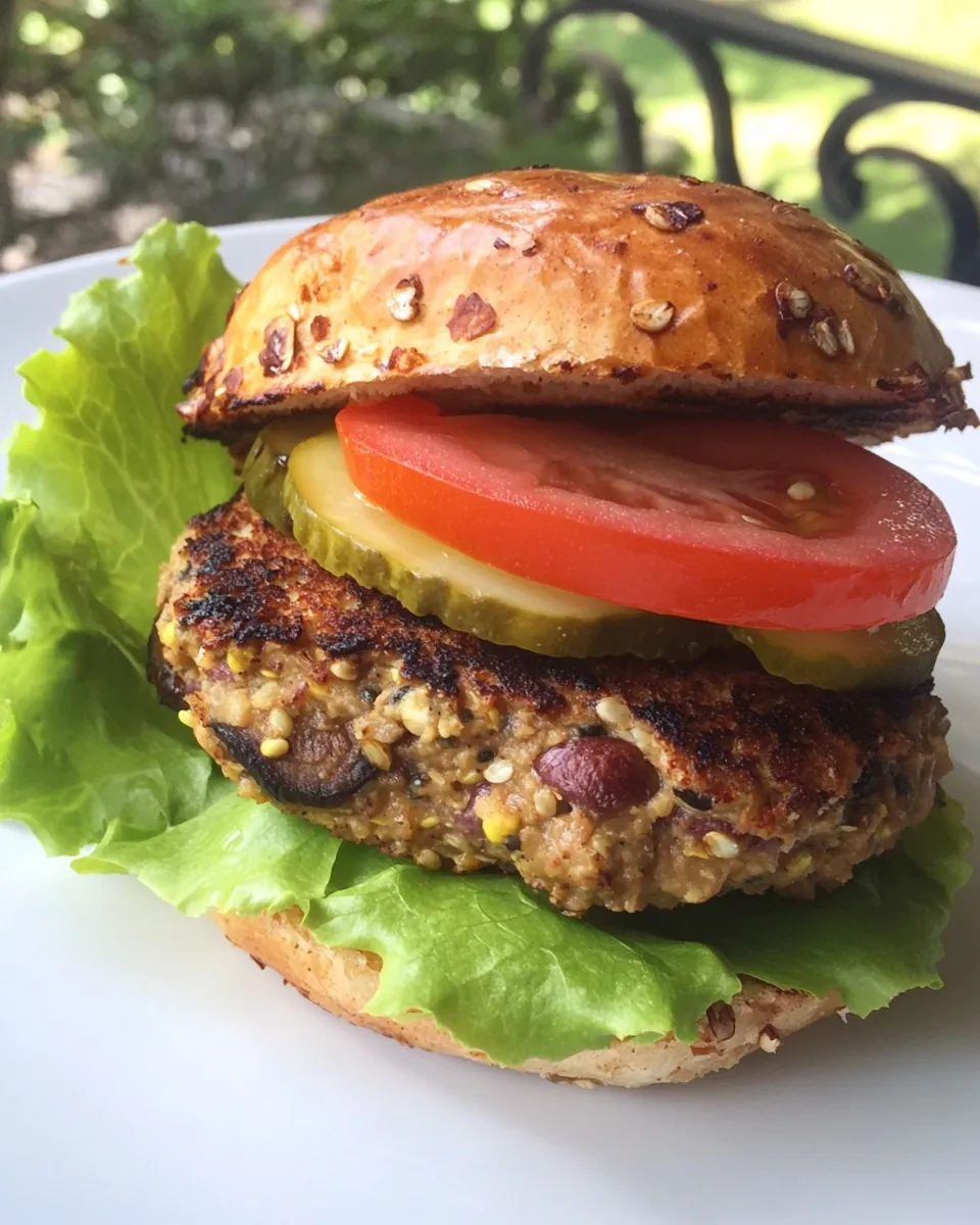 Homemade Quinoa Mushroom Burger photo