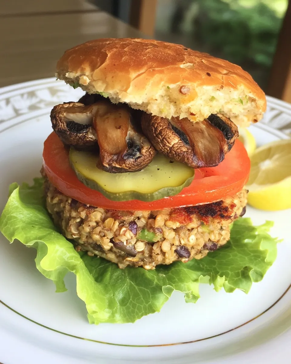 Easy Quinoa Mushroom Burger recipe photo