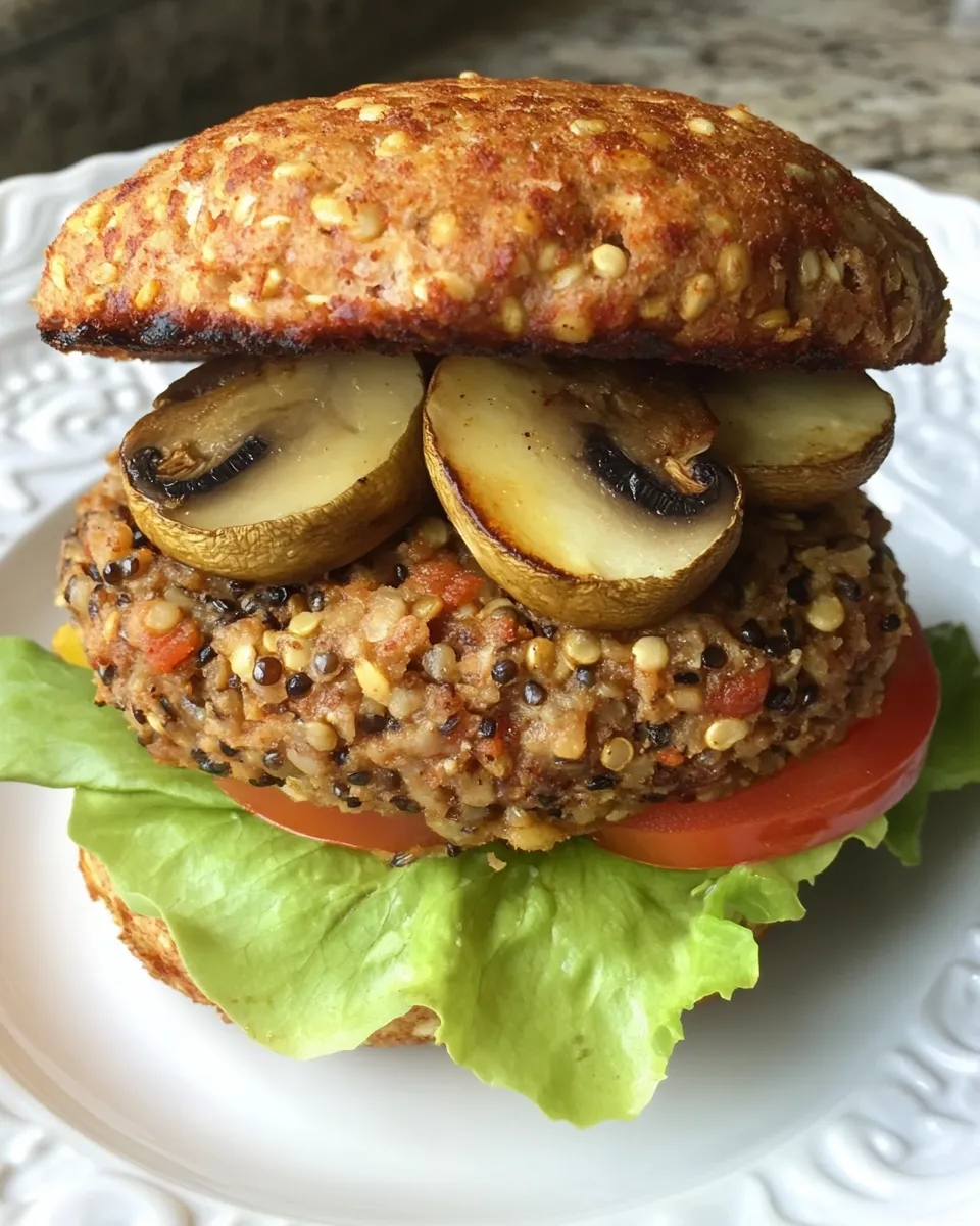 Delicious Quinoa Mushroom Burger dish photo