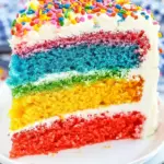 Homemade Rainbow Layer Cake photo
