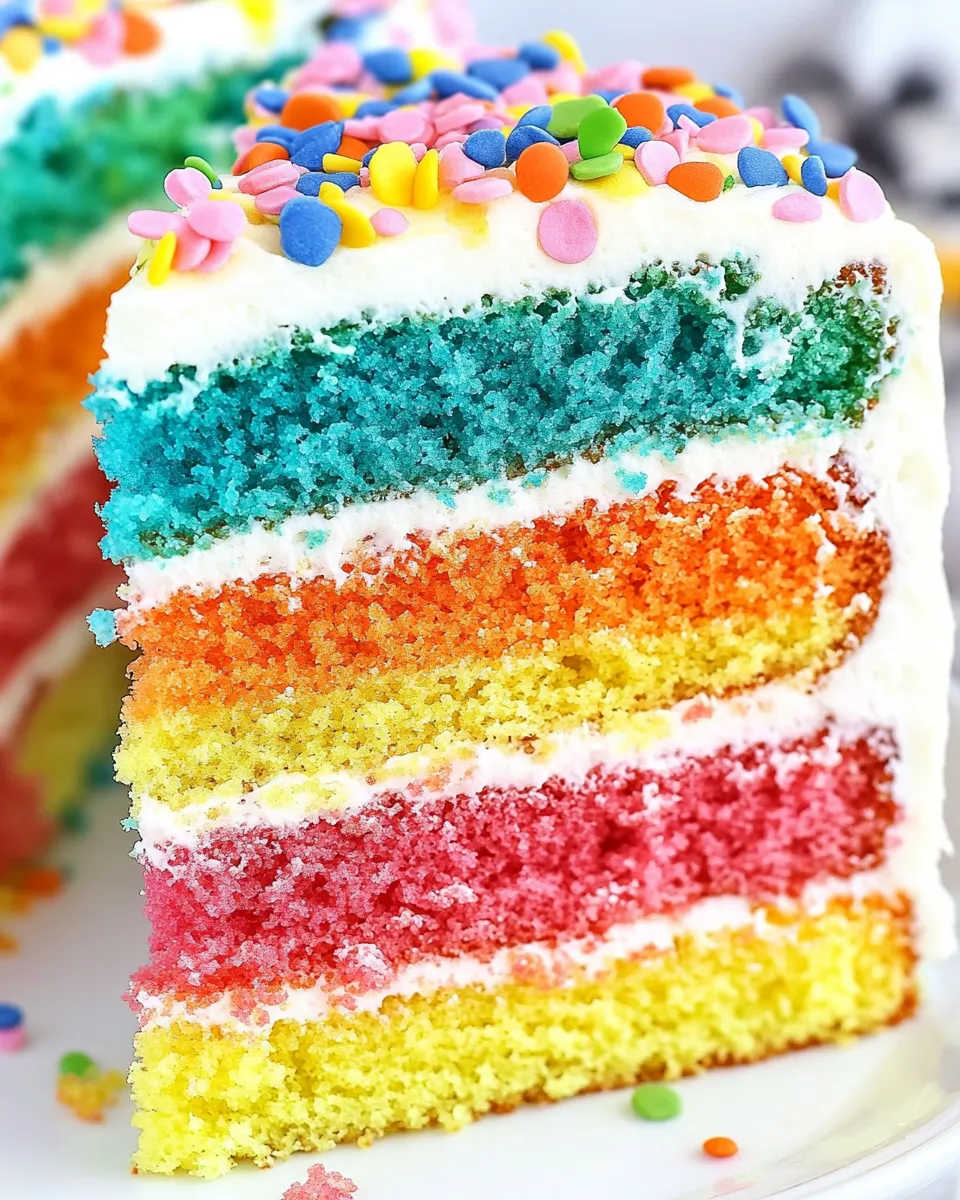 Delicious Rainbow Layer Cake image