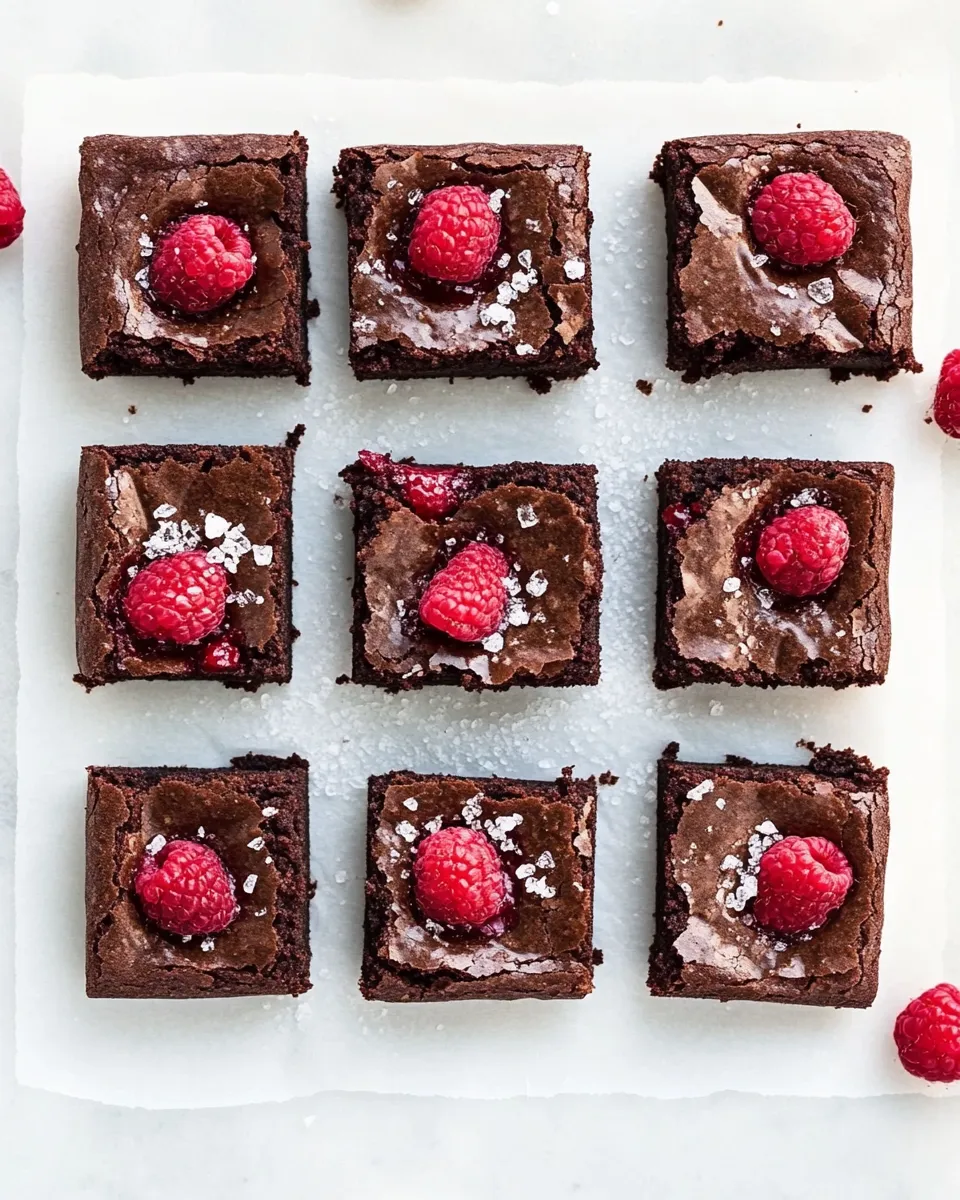 Delicious Raspberry Sea Salt Brownies image