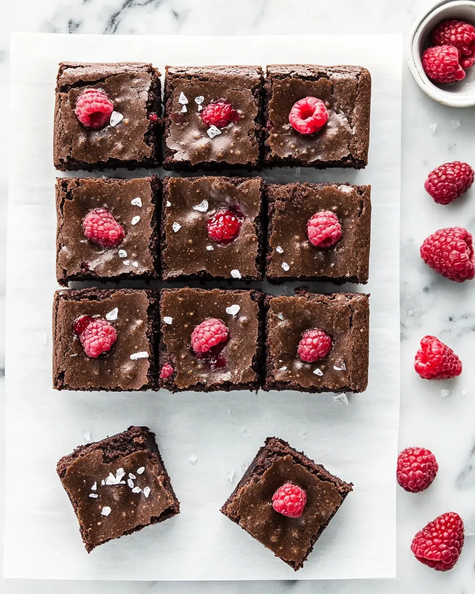 Easy Raspberry Sea Salt Brownies recipe photo