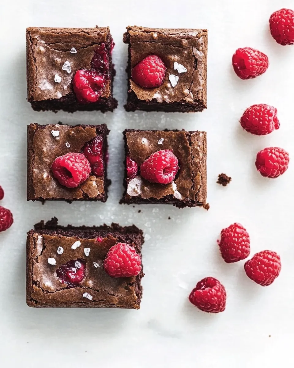 Sweet Raspberry Sea Salt Brownies shot