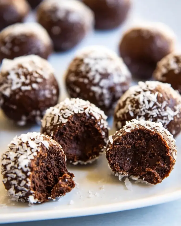 Homemade Raw Chocolate Fudge Balls photo