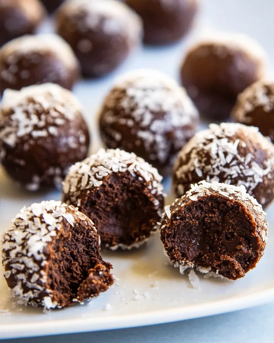 Homemade Raw Chocolate Fudge Balls photo