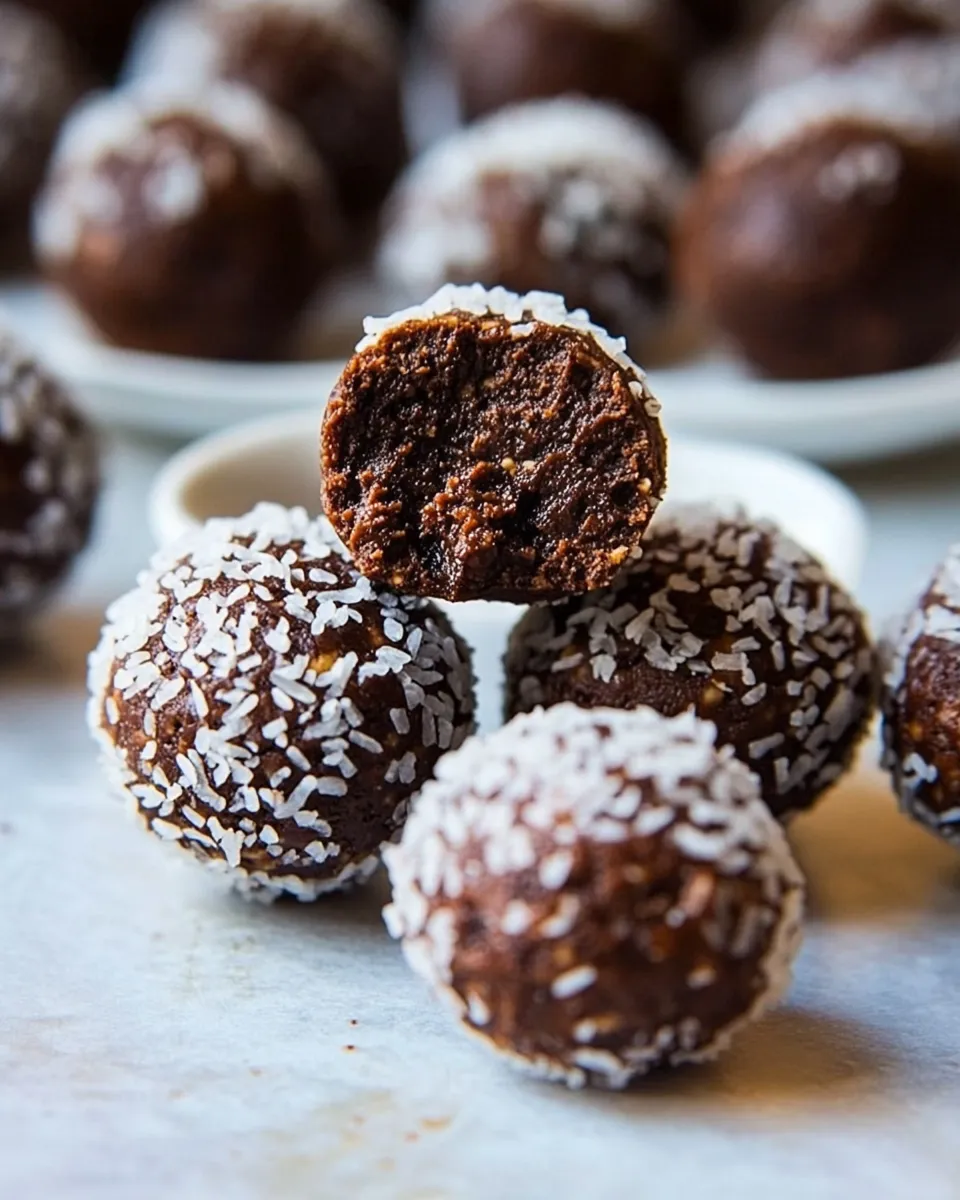 Easy Raw Chocolate Fudge Balls recipe photo