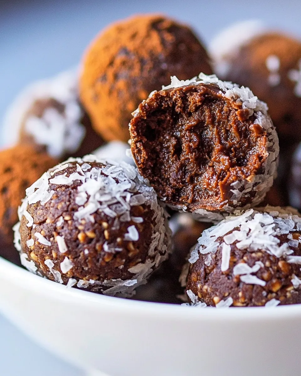Delicious Raw Chocolate Fudge Balls shot