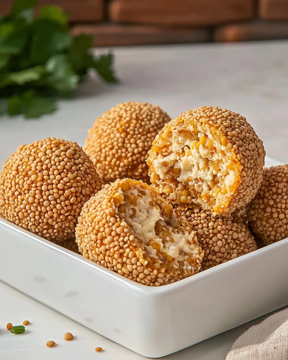 Homemade Red Lentil & Mozzarella Croquettes photo