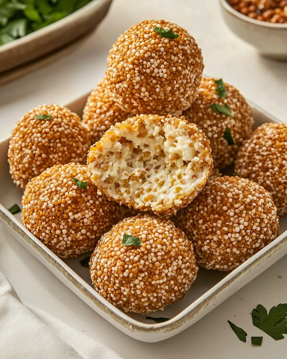 Tasty Red Lentil & Mozzarella Croquettes shot