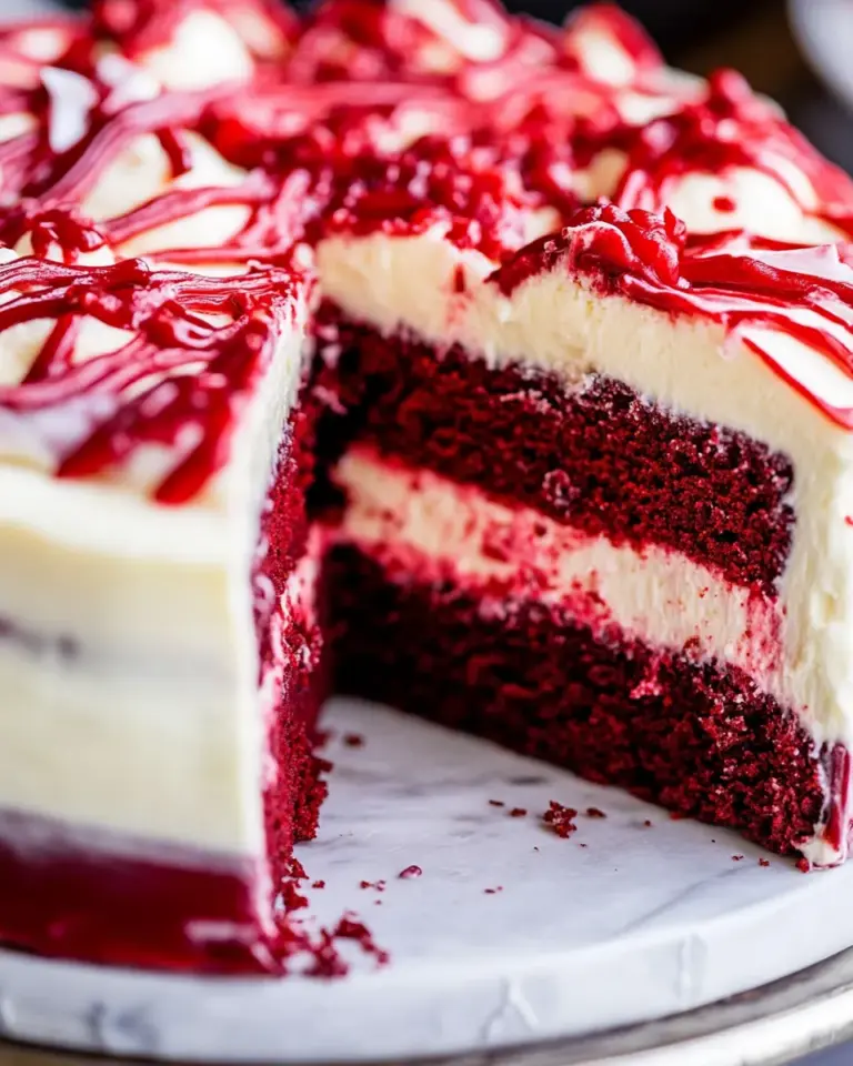 Homemade Red Velvet Cheesecake Cake photo