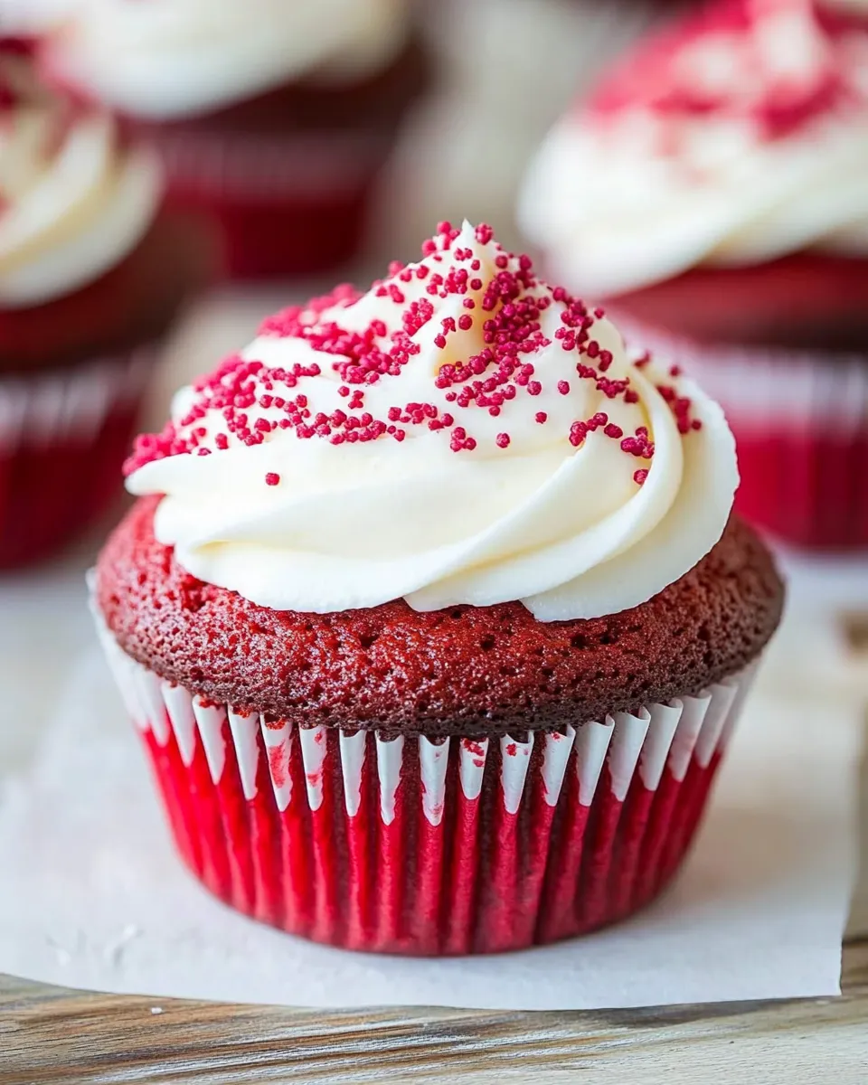 Classic Red Velvet Cupcakes with Vanilla Cream Cheese Frosting recipe photo