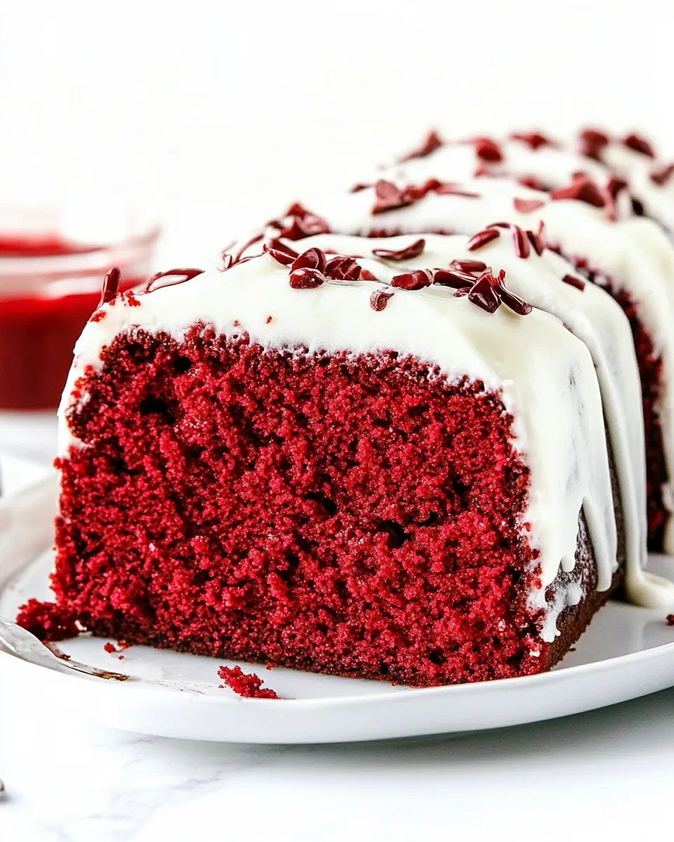 Delicious Red Velvet Pound Cake shot