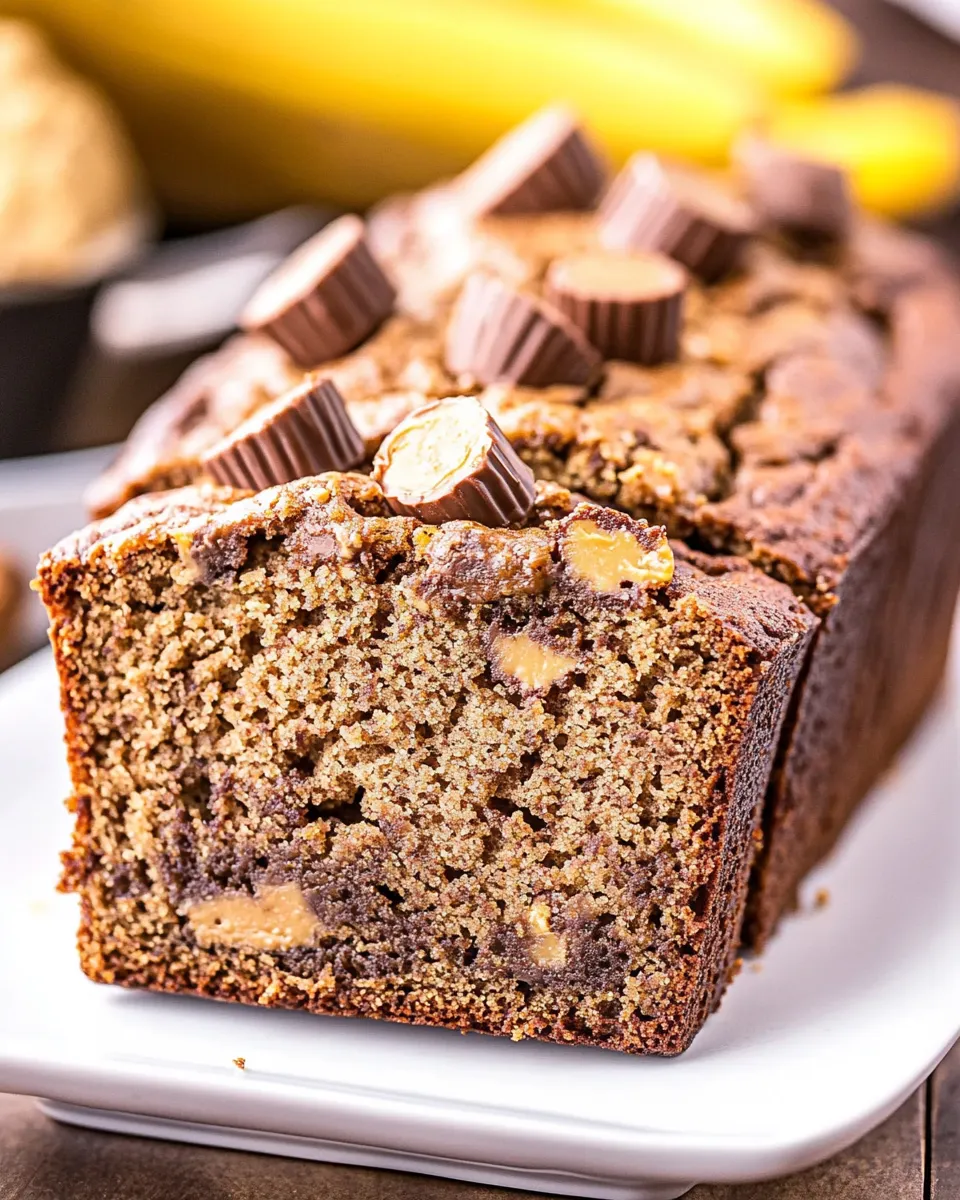 Classic Reeses Peanut Butter Cup Banana Bread dish photo