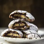 Homemade Reeses Peanut Butter Cup Filled Crinkle Cookies recipe photo