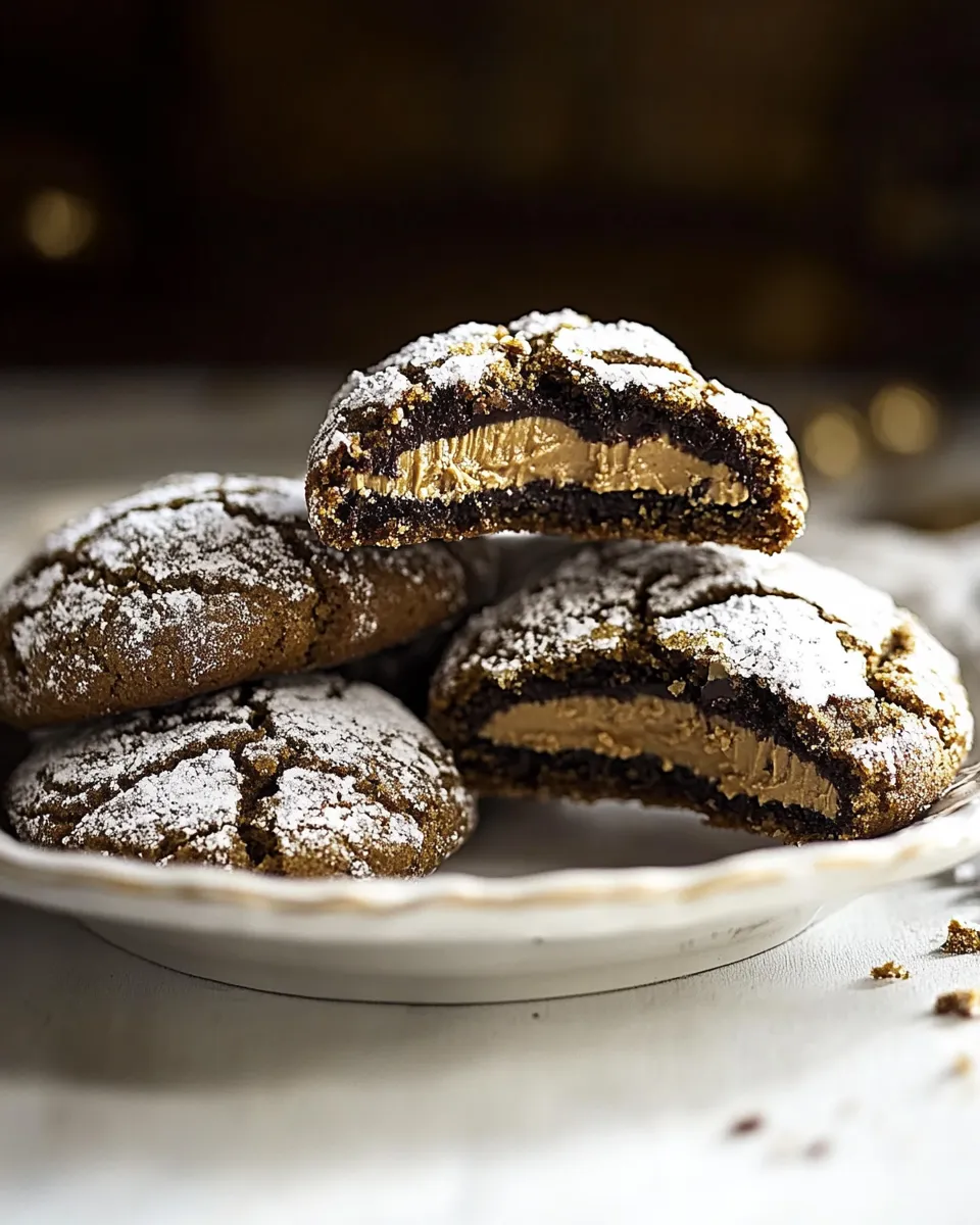 Classic Reeses Peanut Butter Cup Filled Crinkle Cookies dish photo