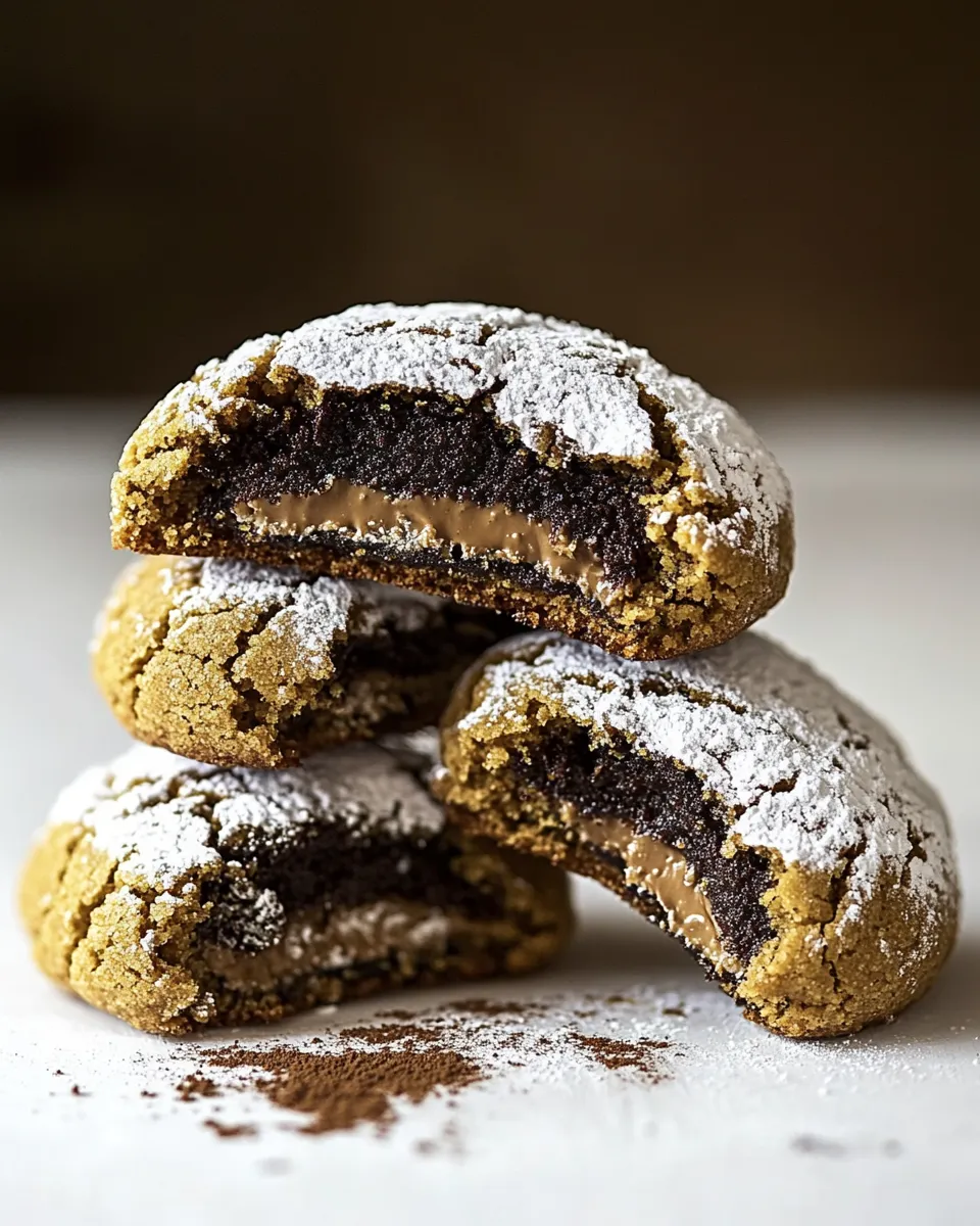 Delicious Reeses Peanut Butter Cup Filled Crinkle Cookies plate image