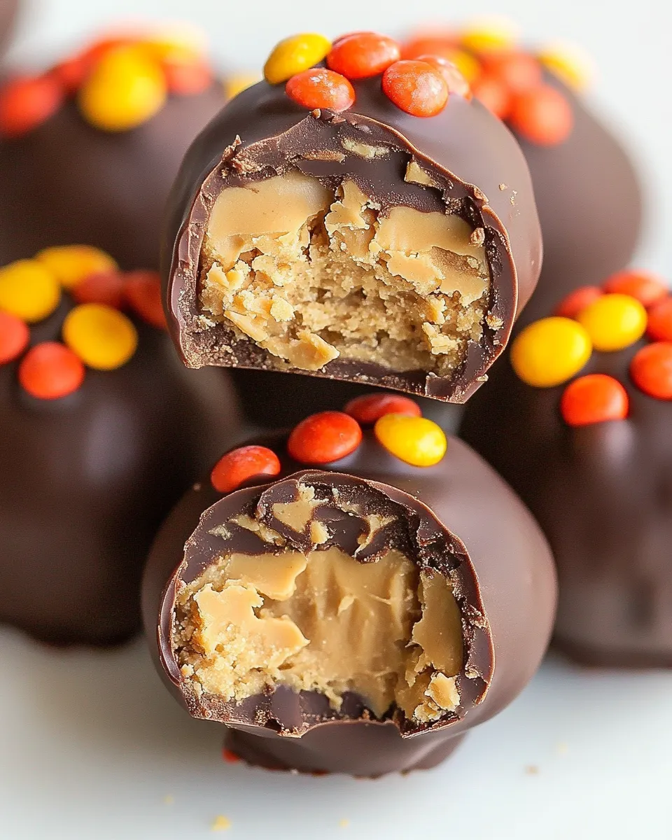 Easy Reeses Pieces Peanut Butter Truffles recipe photo