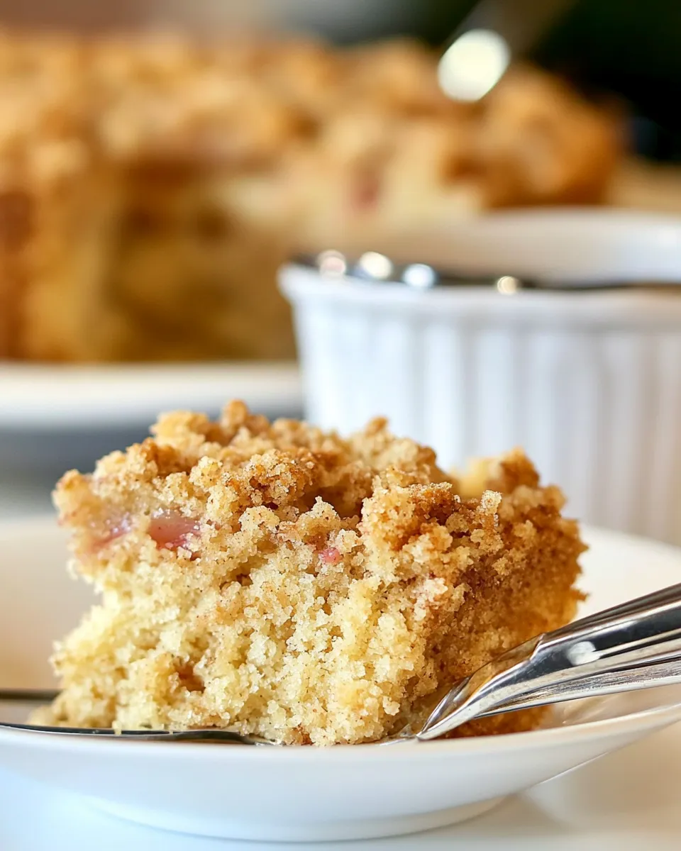 Homemade Rhubarb Crumb Cake photo