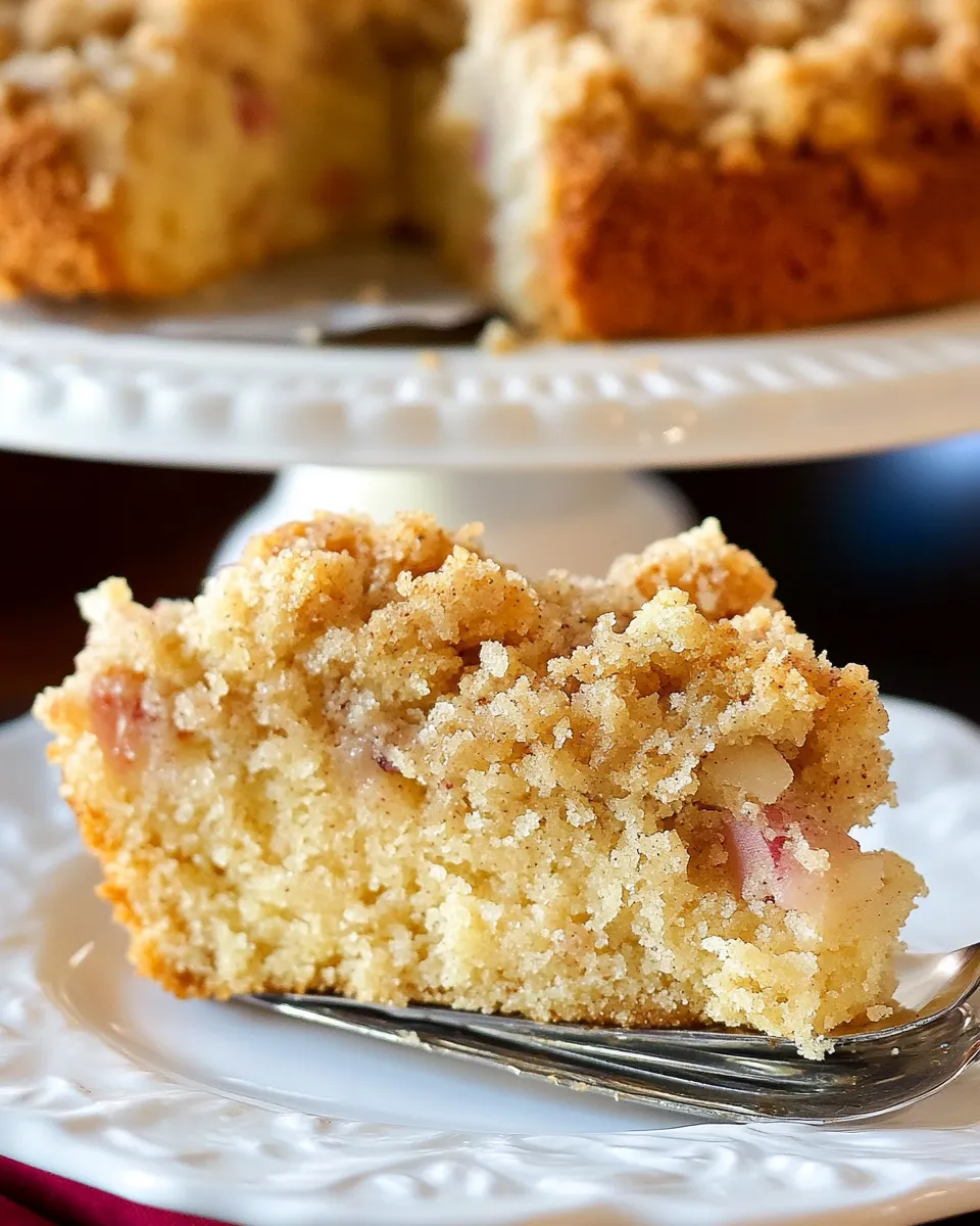 Easy Rhubarb Crumb Cake recipe photo