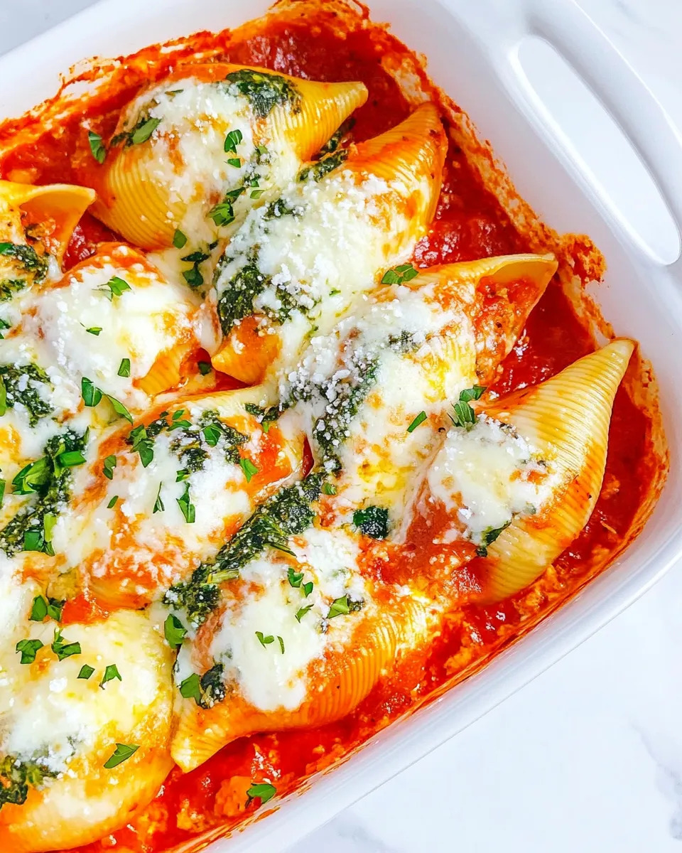 Delicious Ricotta and Spinach Stuffed Shells shot