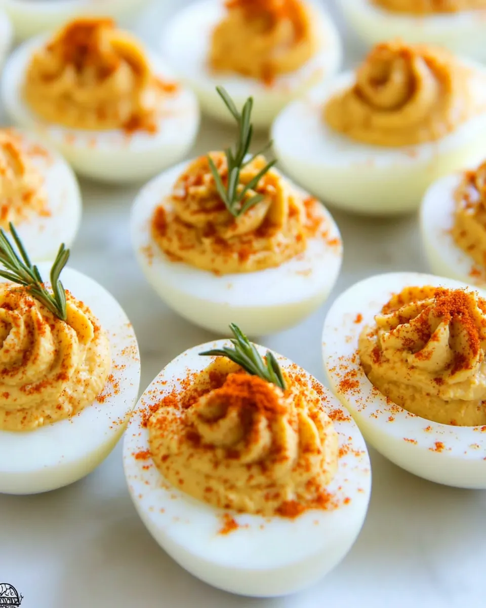 Classic Roasted Red Pepper Deviled Eggs image