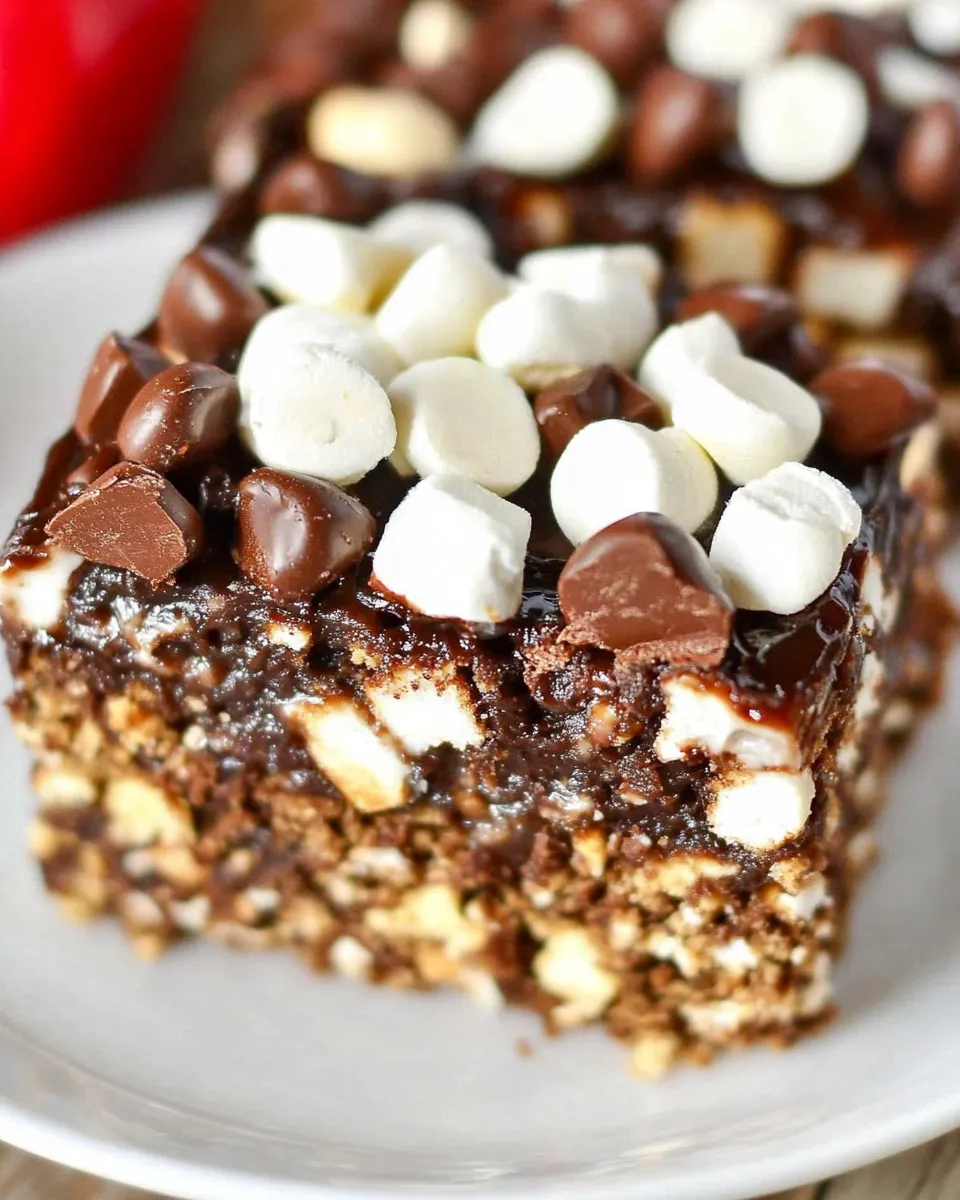 Delicious Rocky Road Smores Bars image