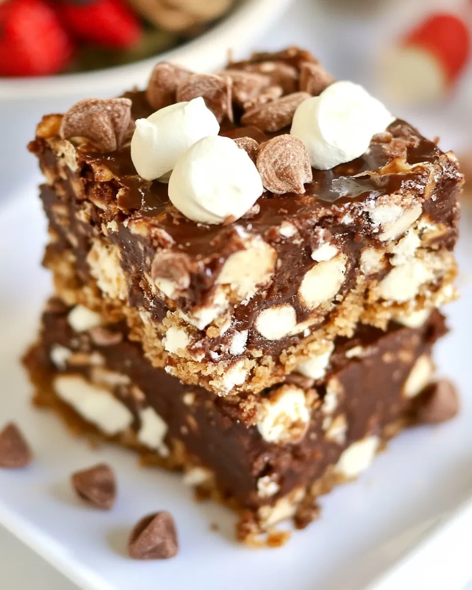 Homemade Rocky Road Smores Bars recipe photo