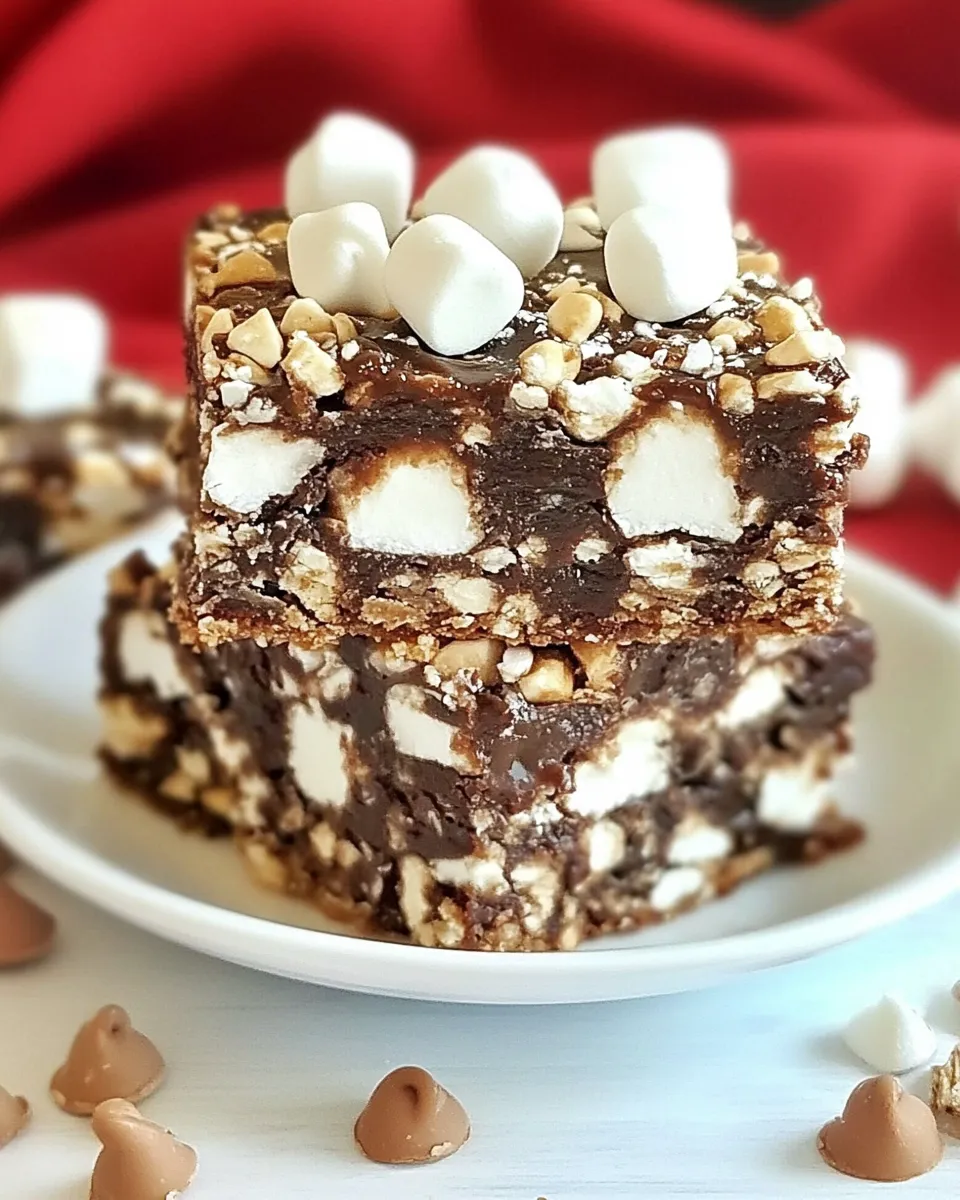 Classic Rocky Road Smores Bars shot