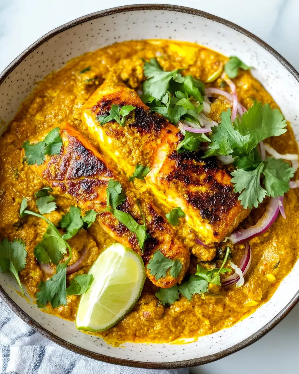 Delicious Salmon Daal shot