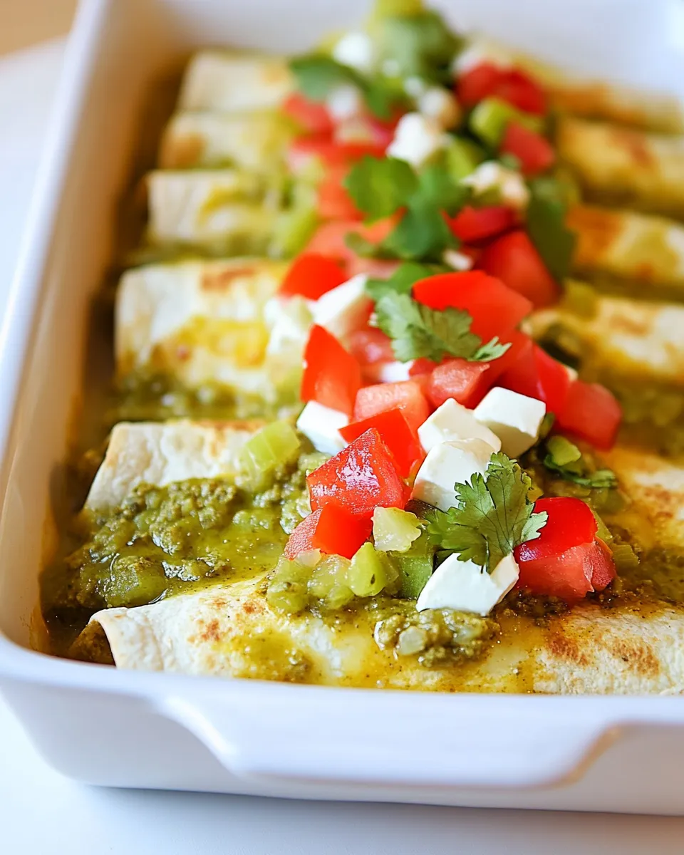 Delicious Salsa Verde Enchiladas plate image