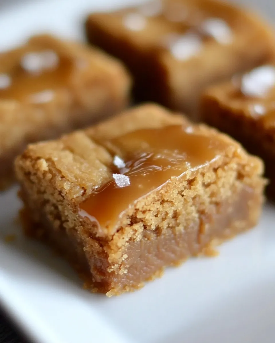 Delicious Salted Caramel Blondies Recipe image