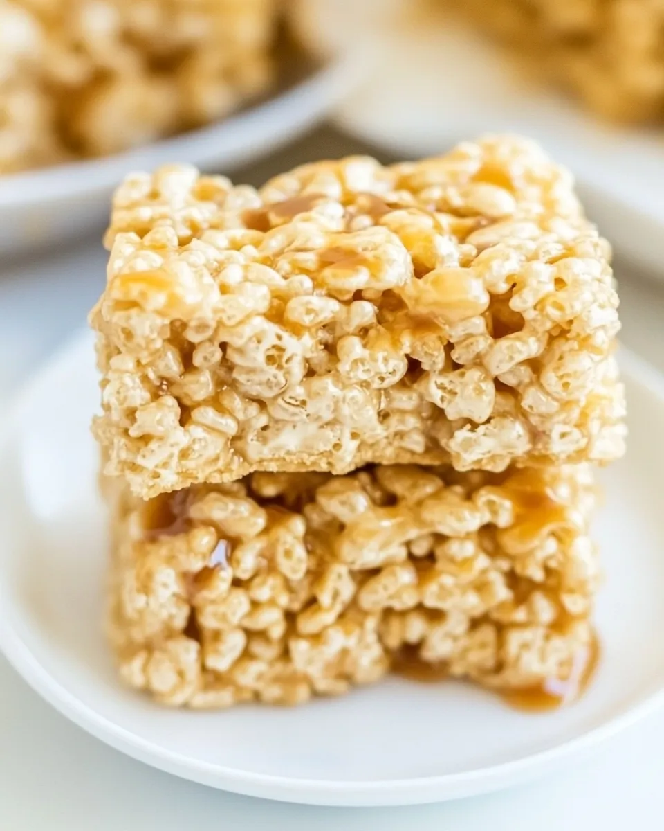 Homemade Salted Caramel Rice Krispie Treats photo