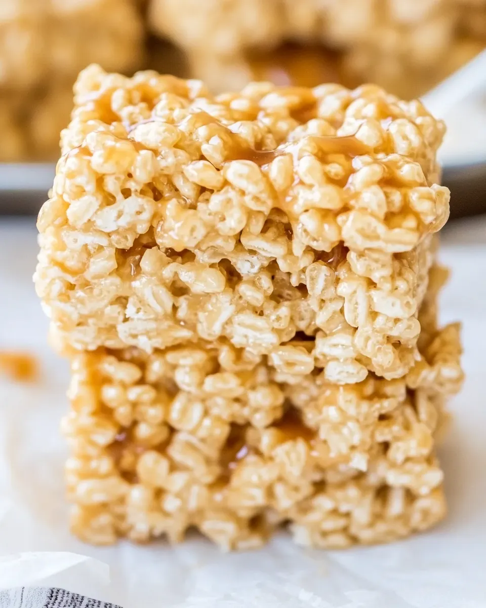Classic Salted Caramel Rice Krispie Treats image