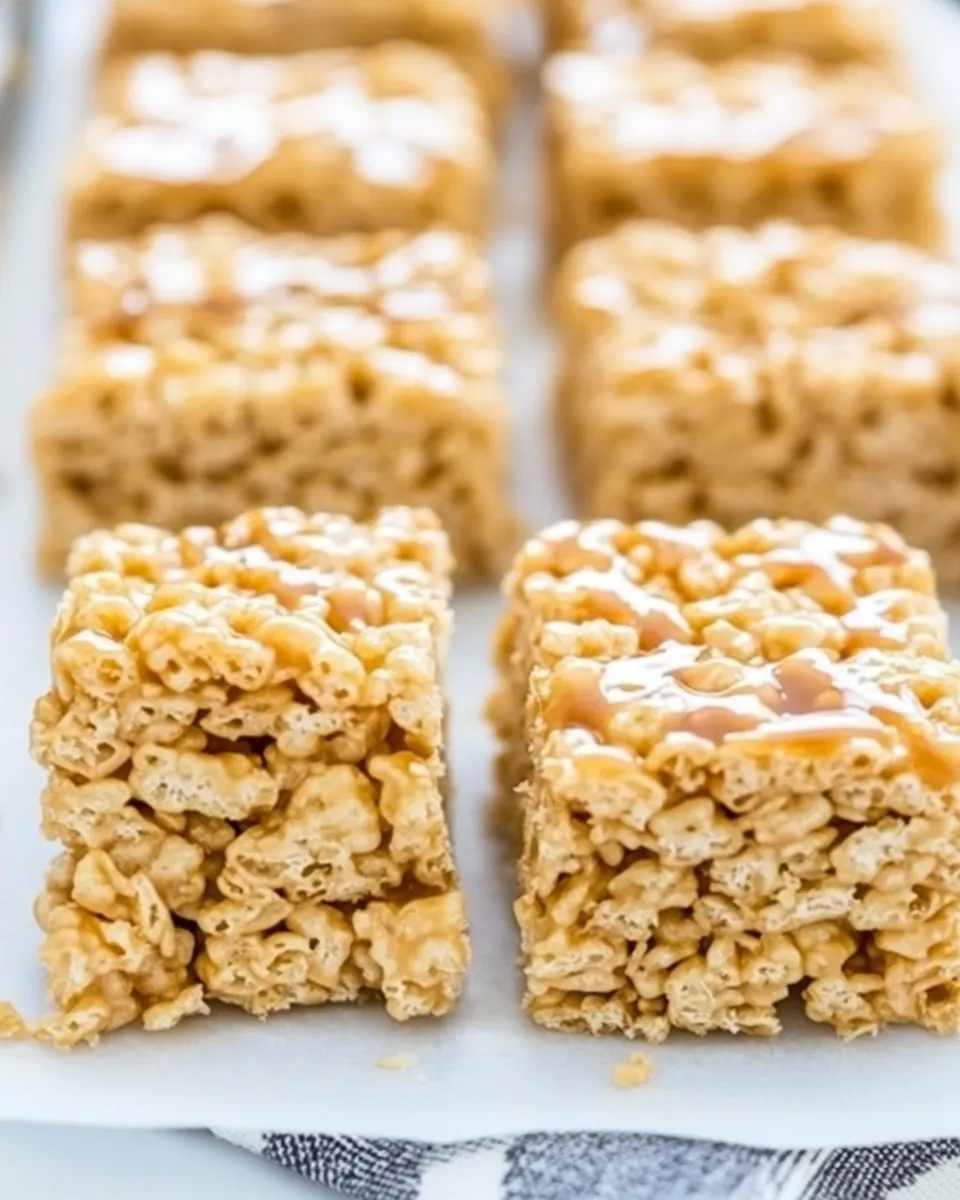 Easy Salted Caramel Rice Krispie Treats recipe photo