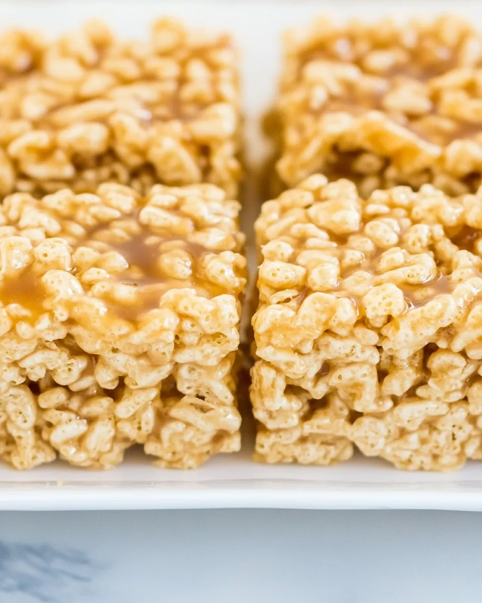 Delicious Salted Caramel Rice Krispie Treats shot