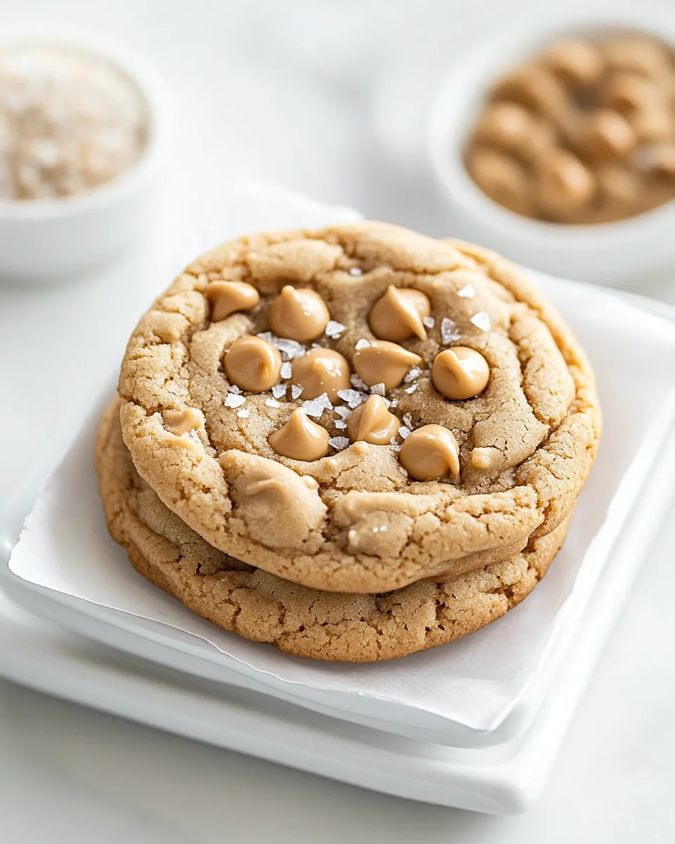 Easy Salted Peanut Butter Chip Cookies recipe photo